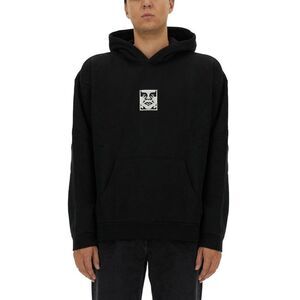 OBEY Eyes Icon Hoodie Men BLACK Sweaters & Cardigans